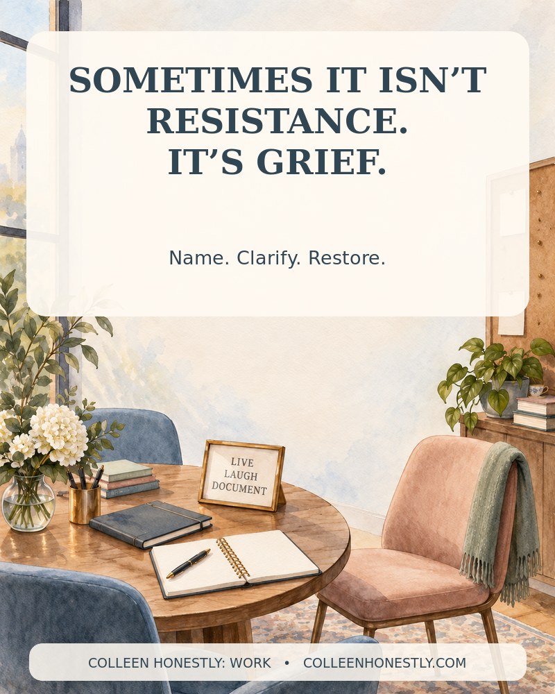 Approved artwork for Sometimes it isn’t resistance. It’s grief.